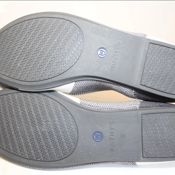 🔹️Rothy's 🔹️Womens Size 9 The Flat Captoe Black Slip On Fabric Ballet Flats - Picture 9 of 10